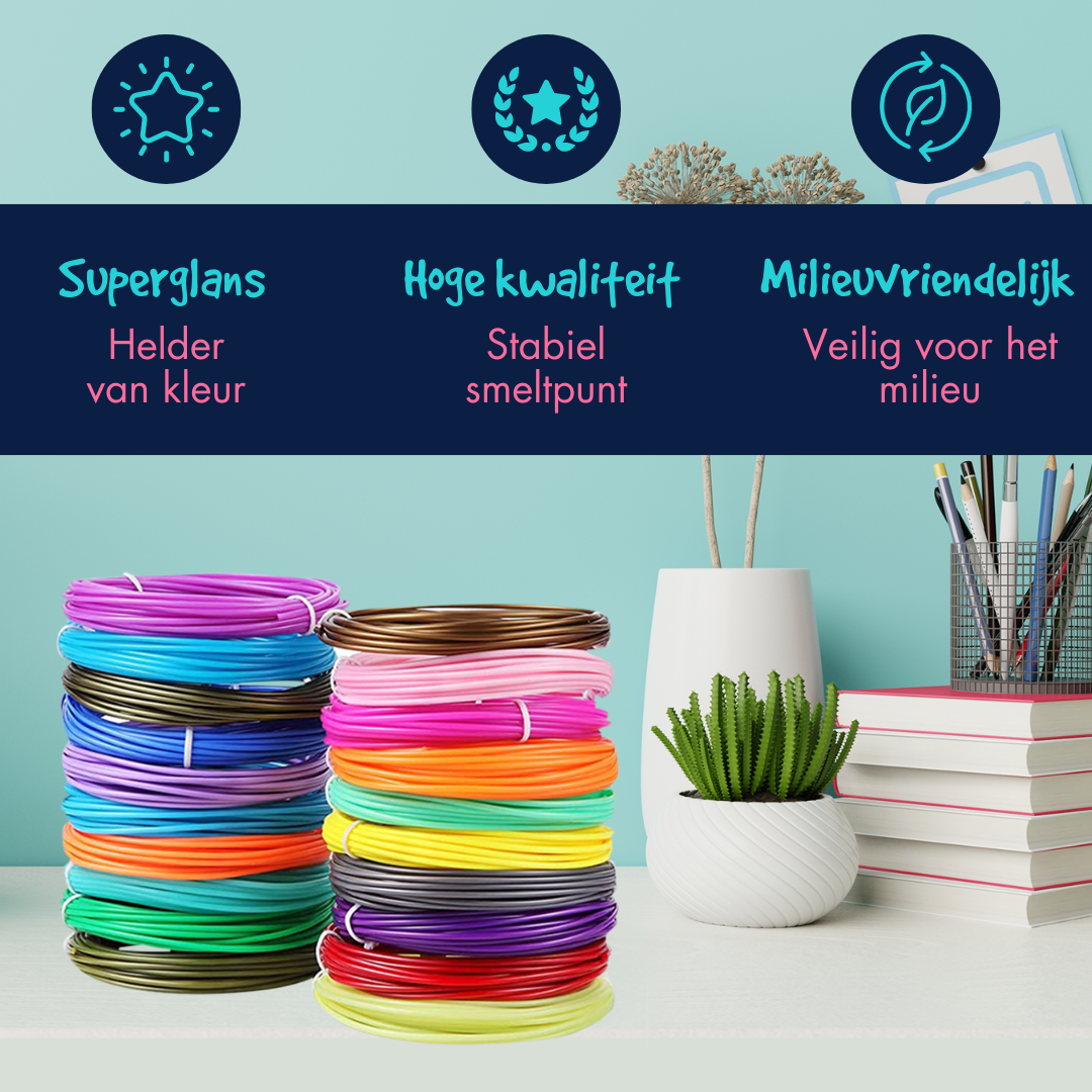 Recharge de filament-100 m-10 couleurs
