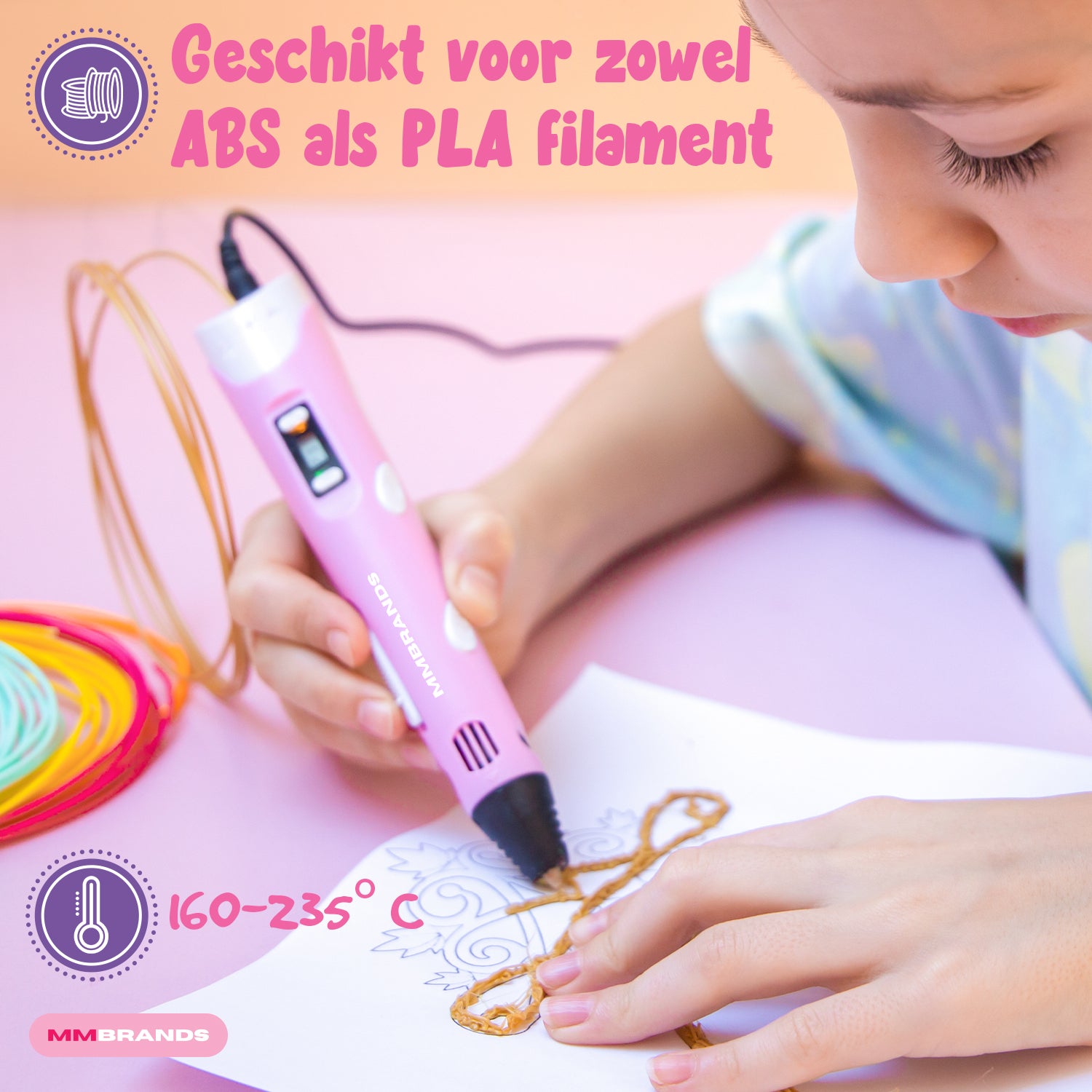 3D Stift Starterpaket – 100m Filament – ​​10 Farben