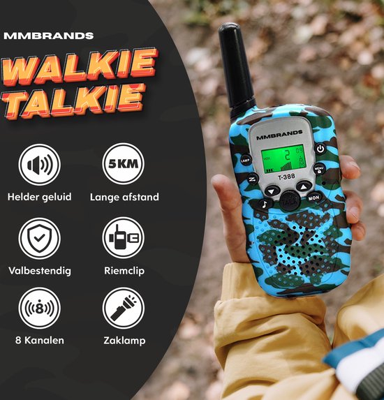 Walkie talkie Set voor Kinderen - 3 Stuks - Groen, Blauw en Geel