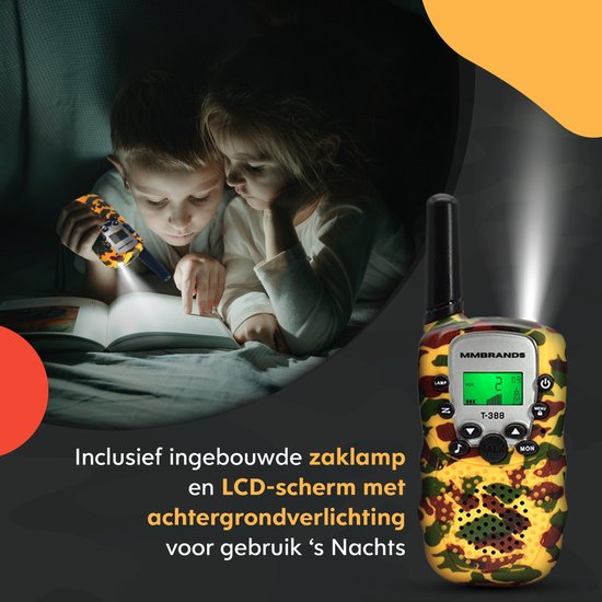 Walkie talkie Set voor Kinderen - 3 Stuks - Groen, Blauw en Geel