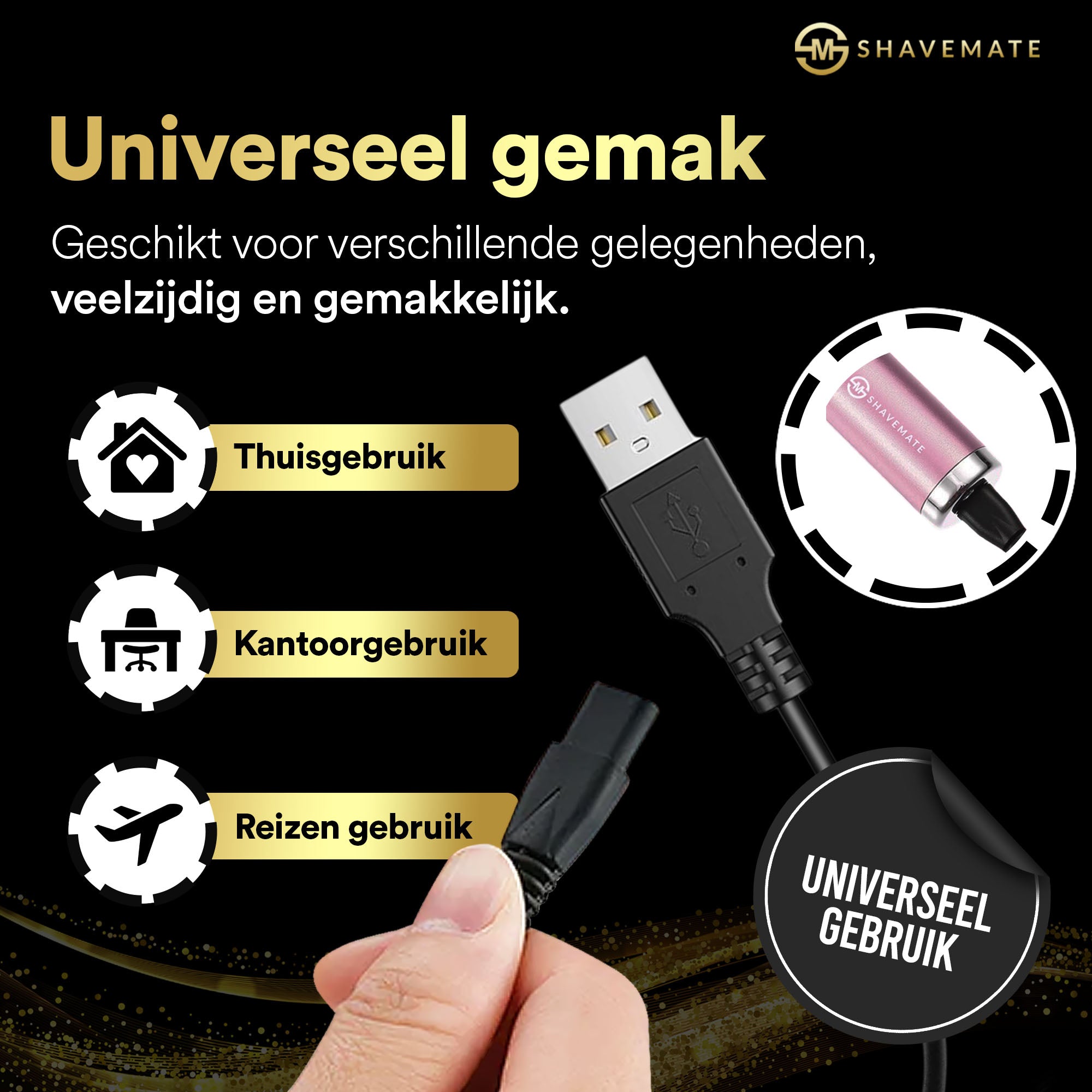 USB-Ladekabel für ShaveMate Rasierer – 1 Meter